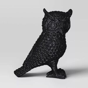 9" Black Owl Plastic Halloween Decor - Hyde & EEK!
